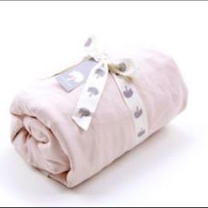 Kate Quinn Organic Solid Peony Pink Crib Sheet
